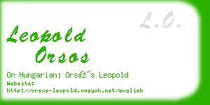 leopold orsos business card